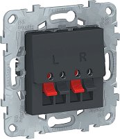 Розетка аудио без рамки Schneider Electric Unica New 1-м антрацит